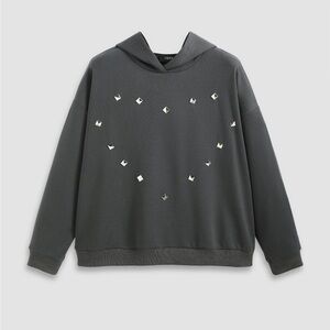 🩶 Cider Charcoal Studded Hoodie 🩶